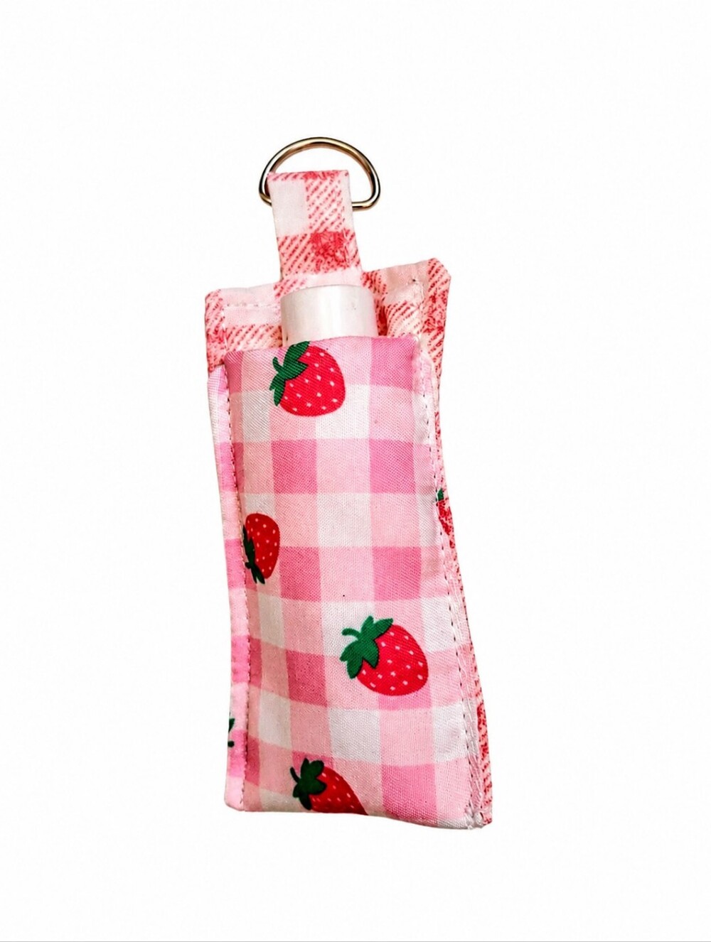 Handmade Fabric Chapstick Holder Keychain & Bookmark - Picture 2 of 6